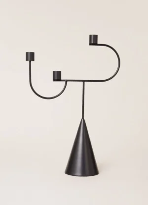 Modern Triple Arm Metal Candle Holder