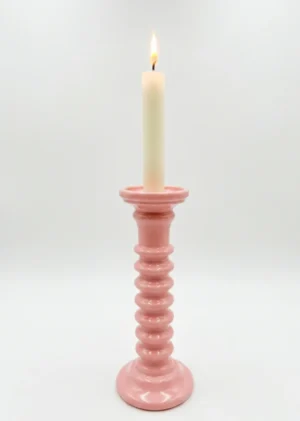 Blush Pink Ceramic Candle Holder