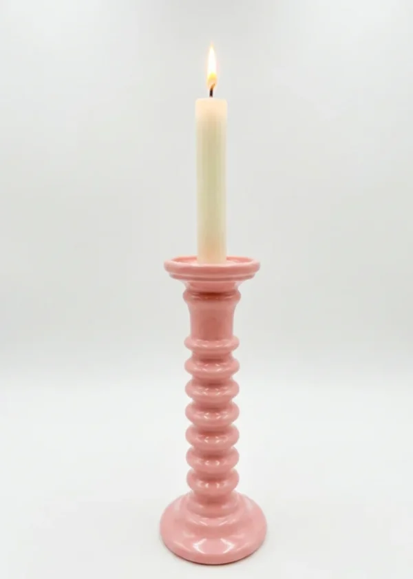 Blush Pink Ceramic Candle Holder